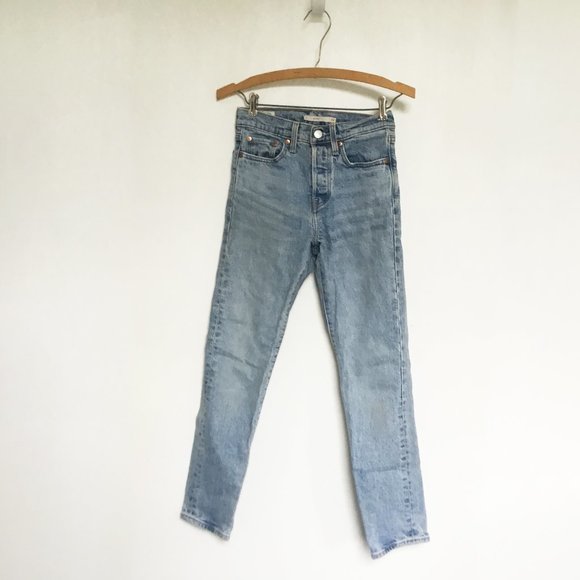 Levi's Premium Wedgie Blue Denim Jeans Pants Size 24 - Picture 2 of 13